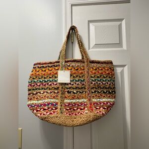 Anthropologie Shiraleah Mirabel Jute Tote- Large Size NWT
